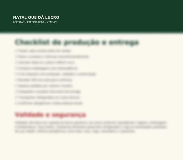 Checklist de produção