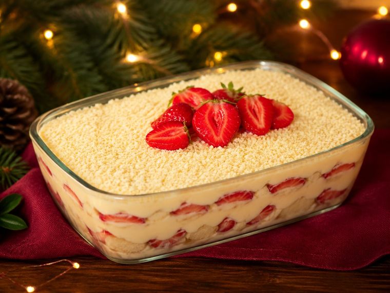 Pavê de Leite Ninho com Morango