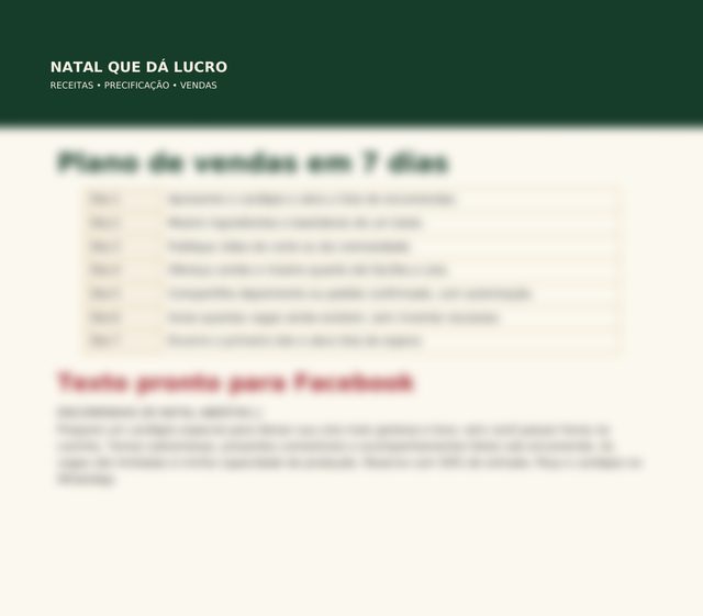 Plano de vendas em 7 dias