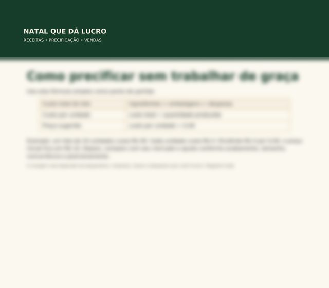 Página de precificação
